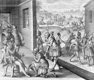 De Spaanse verovering van Fort Caroline