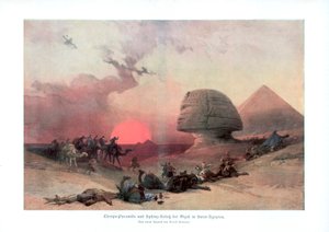 De Sfinx in Gizeh, Egypte, 1840s, 1900 door Unbekannt