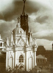 De Sint-Catharinakerk van het Hemelvaartsklooster in het Kremlin, Moskou, Rusland door Unbekannt
