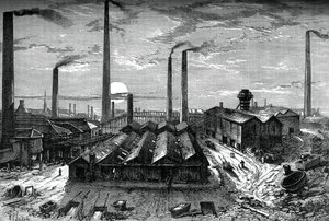 De St Rollox chemische fabrieken, Glasgow, c1880