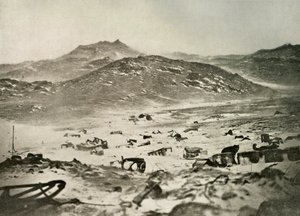 Het begin van een sneeuwstorm bij de winterkwartieren, ca. 1908, 1909 door Unbekannt