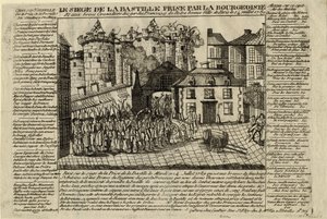 De Bestorming van de Bastille op 14 juli 1789 door Unbekannt