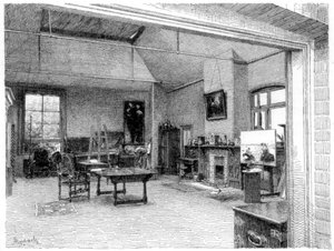 Het Atelier, Oost, ca. 1880-1882 door Unbekannt