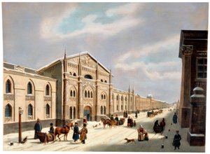 De Synodale Drukkerij, Nikolskaya Straat, Moskou, Rusland, 1840s door Unbekannt