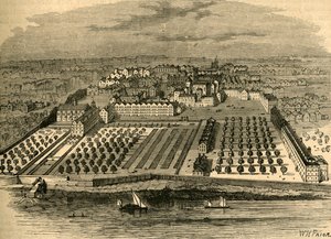 De Tempel in 1671. Uit een oud vogelvluchtzicht in de binnenste tempel, 1897 door Unbekannt