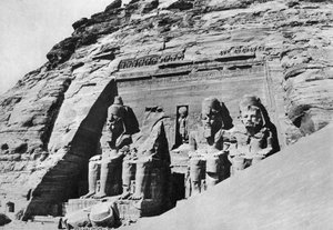 De tempel van Abu Simbel, Egypte, 1936