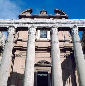 De Tempel van Antoninus en Faustina, Rome door Unbekannt