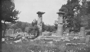 De Tempel van Hera in Olympia, 1913