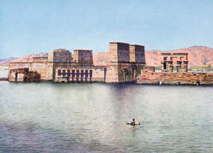 De Tempel van Isis in Philae, Egypte, 20e eeuw