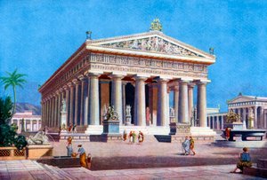 De tempel van Poseidon, Paestum Pesto, Italië, 1933-1934
