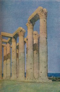 De Tempel van de Olympische Zeus in Athene, 1913 door Unbekannt