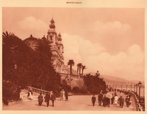De terrassen en het casino, Monte Carlo, 1930 door Unbekannt