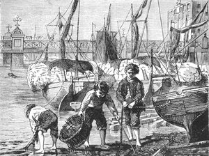 De Theems bij Laag Water door Unbekannt