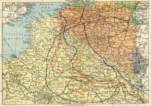Het theater van de oorlog aan het westfront, ca. 1920 door Unbekannt