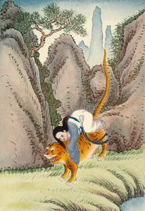 De tijger ontvoert Miao Shan, 1922 door Unbekannt