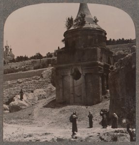 Het graf van Absalom in de vallei van Jehosafat, ca. 1900