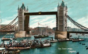 De Tower Bridge, Londen, ca. 1910