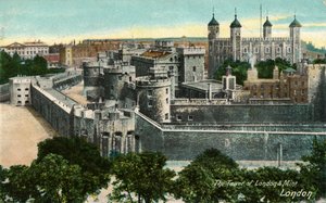 De Tower of London & Munt, Londen, ca. 1910 door Unbekannt