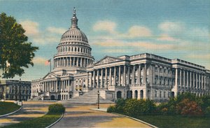 Het Capitool van de VS, Washington D.C., ca. 1940s