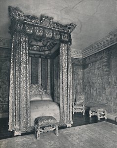 De Venetiaanse Ambassadeurskamer in Knole. Het Bed Gemaakt voor James I, De Stoel en Krukken van de door Unbekannt