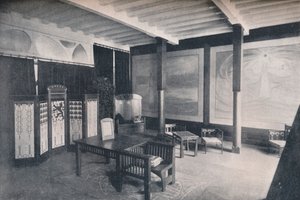 De vestibule van de Nederlandse sectie op de tentoonstelling van Turijn, 1902 door Unbekannt