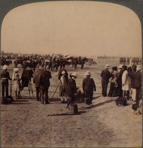 De onderkoning Lord Curzon en Lord Kitchener bij de Grote Durbar Review, Delhi, India, 1903 door Unbekannt
