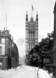 De Victoria Tower, Palace of Westminster, Londen, c1905