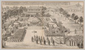 Het Overwinningsbanket: uit Gevechtsscènes van het Neerslaan van Opstanden door Unbekannt