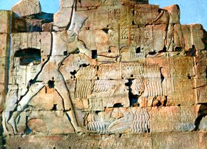 De overwinning van Ramses II, Karnak, Egypte, 20e eeuw door Unbekannt