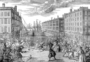 Het Uitzicht en de Humor van Billingsgate, 1736 door Unbekannt