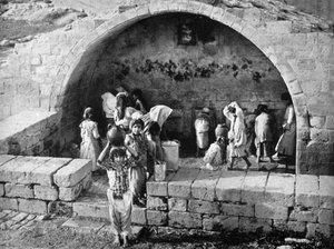De bron van de Maagden in Nazareth, 1926 door Unbekannt