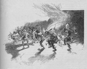 De krijgers dansten de oorlogsdans, 1902