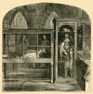 De wassen beelden in Westminster Abbey, 1881 door Unbekannt