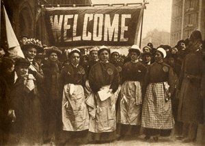 Het welkom aan de slachtoffers van mannelijke tirannie, 1908, 1933 door Unbekannt