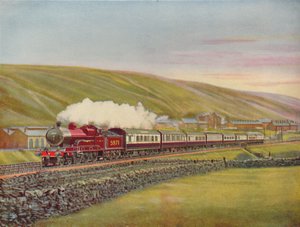 De West Coast Scotsman op volle snelheid bij Tebay, L.M.S.R., 1926