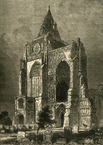 De westelijke gevel, Crowland Abbey, 1898 door Unbekannt
