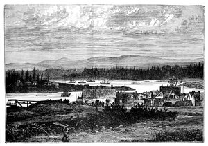 De westelijke buitenwijken van Victoria, Vancouver Island, Canada, ca. 1888