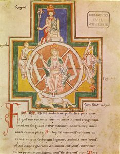 Het Rad van Fortuin Rota Fortunae uit Carmina Burana, ca. 1230