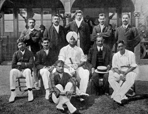 Het All-India cricketteam van 1911 door Unbekannt