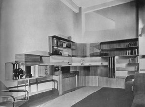 Het appartement van Ben Herzberg, New York. Ontworpen door Howe en Lescaze