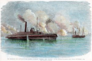 De aanval op Sabine Pass, Texas, Amerikaanse Burgeroorlog, 8 september 1863 door Unbekannt
