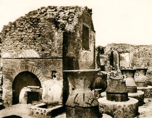 De bakkerij en molen, Pompeii, Italië, ca. 1900s door Unbekannt