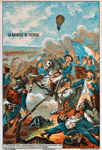 De ballon Entreprenant, gevlogen door Coutelle, bij de Slag van Fleurus, 1794 1890s door Unbekannt