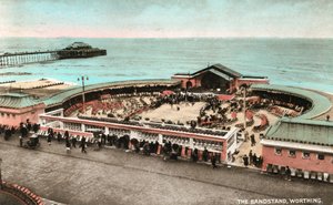 De muziektent, Worthing, West Sussex, begin 20e eeuw door Unbekannt