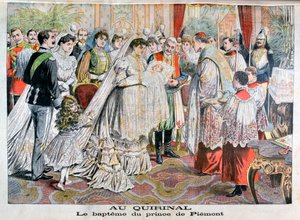 De doop van de Prins van Piëmont, Quirinaal Paleis, Rome, 1904 door Unbekannt