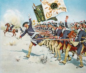 De slag bij Mollwitz, 11 april 1741 door Unbekannt