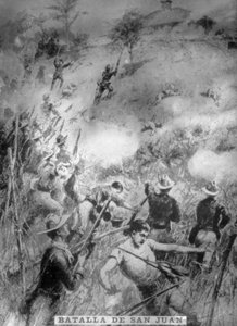 De slag bij Saint John, 1898, 1920s door Unbekannt