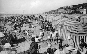 Het strand, Trouville, Frankrijk, ca. 1920s
