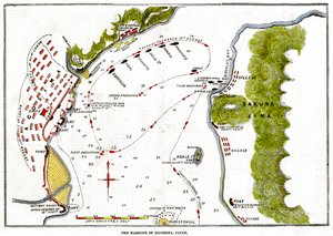 Het bombardement door de Koninklijke Marine van de haven van Kagoshima, Japan, 1863 door Unbekannt