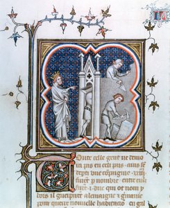 De bouw van Parijs, 1375-1380 door Unbekannt
